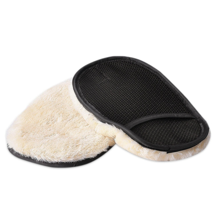 10件一賣 羊毛絨擦車手套家用清潔汽車用美容打蠟工具