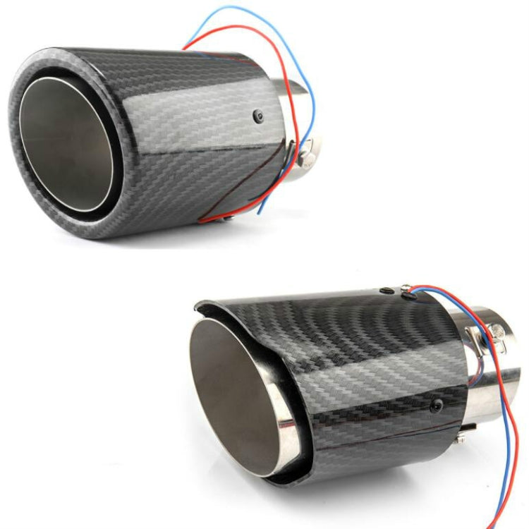 汽車改裝碳纖維發光尾喉 LED燈改裝汽車排氣管噴火尾喉