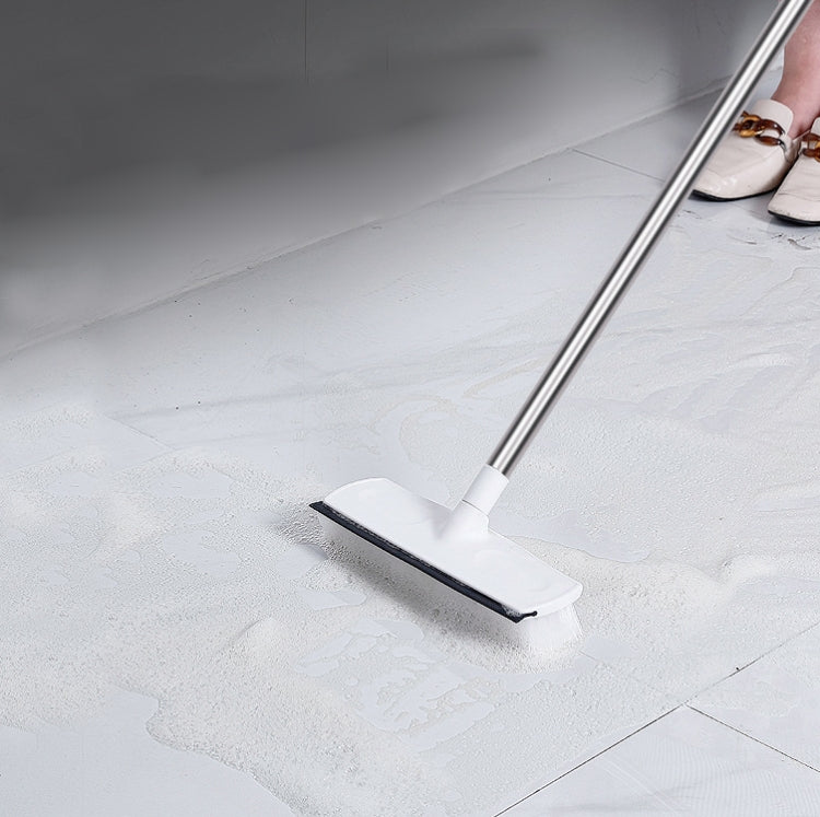 可伸縮地板刷浴室清潔刮水兩用刷長柄硬毛地刷