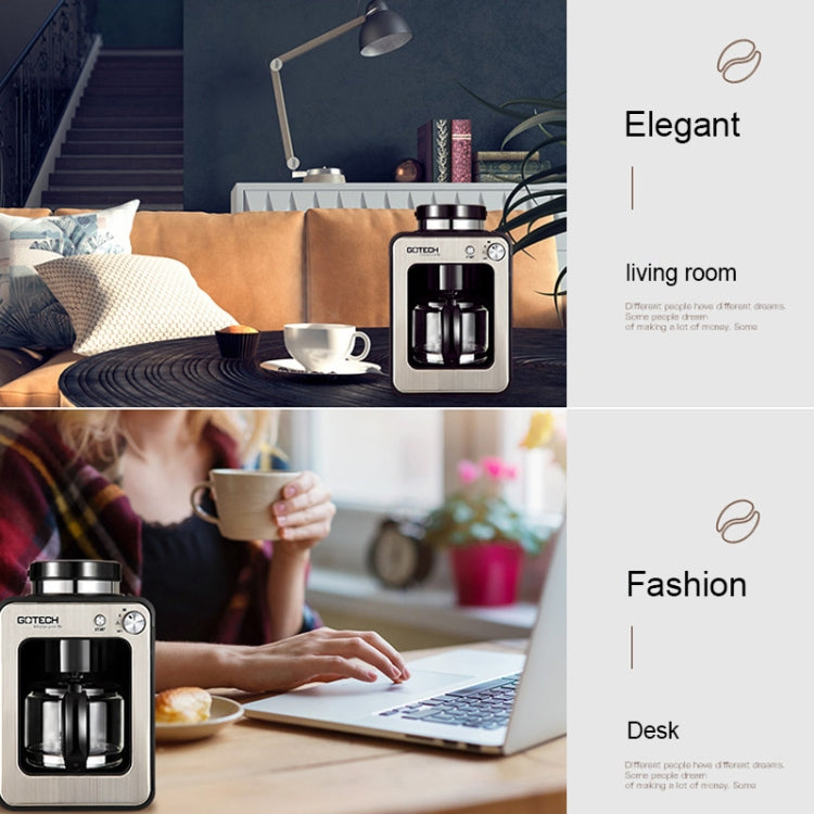 GOTECH 家用小型咖啡機 全自動研磨一體商用現磨滴漏咖啡壺