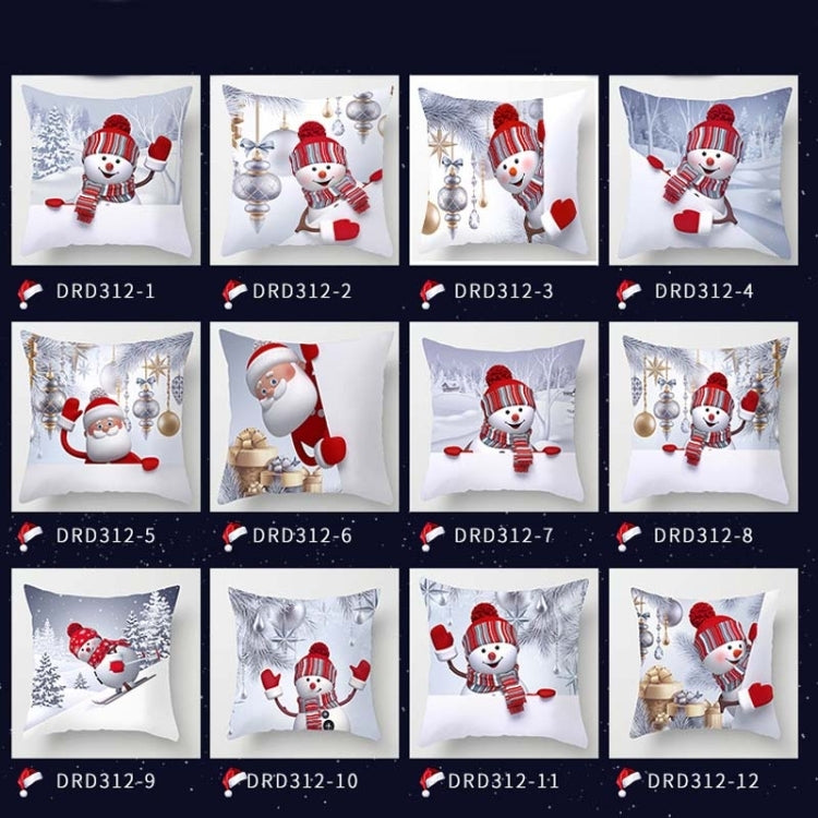 聖誕節桃皮絨沙發靠枕套卡通客廳卧室抱枕套 不含枕芯