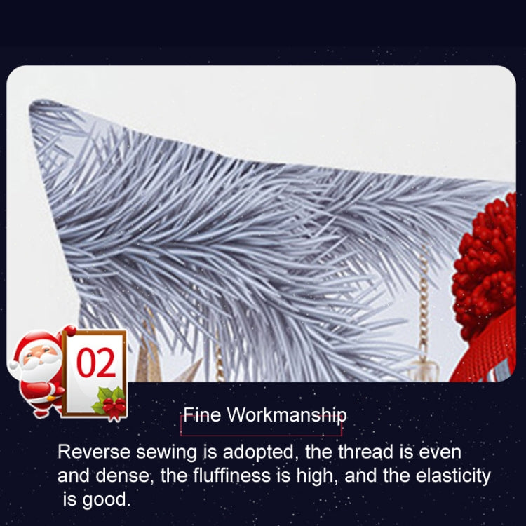 聖誕節桃皮絨沙發靠枕套卡通客廳卧室抱枕套 不含枕芯