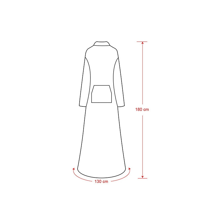 法蘭絨長款套頭保暖袖毯