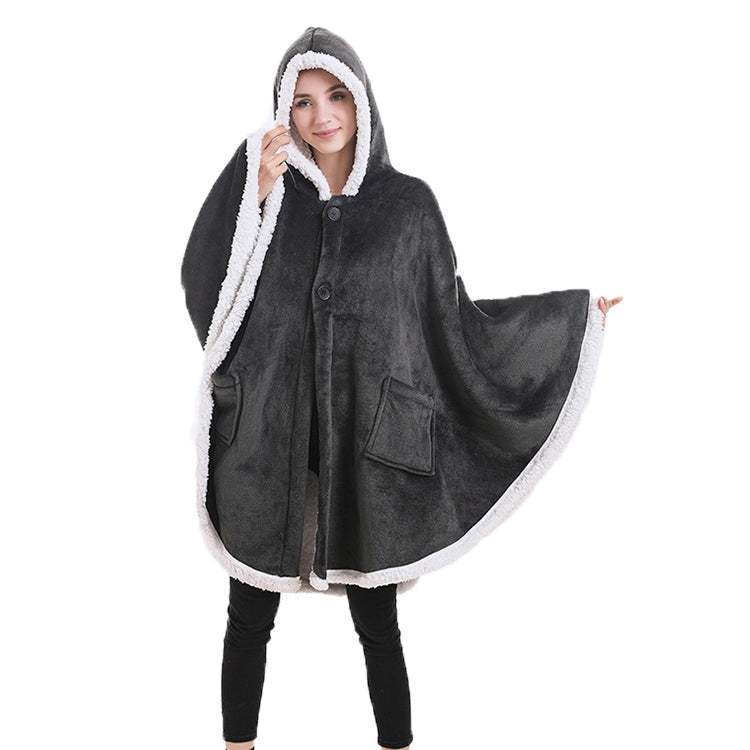 法蘭絨純色柔軟保暖披肩毛毯