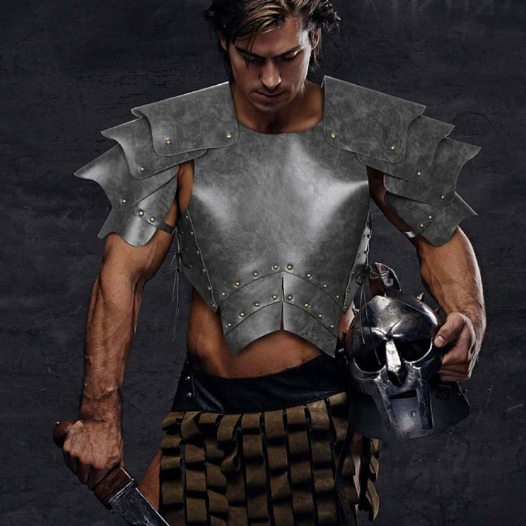 萬聖節狂歡節舞台道具 成人PU皮革武士Cosplay盔甲