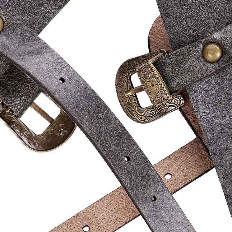 萬聖節狂歡節舞台道具 成人PU皮革武士Cosplay盔甲