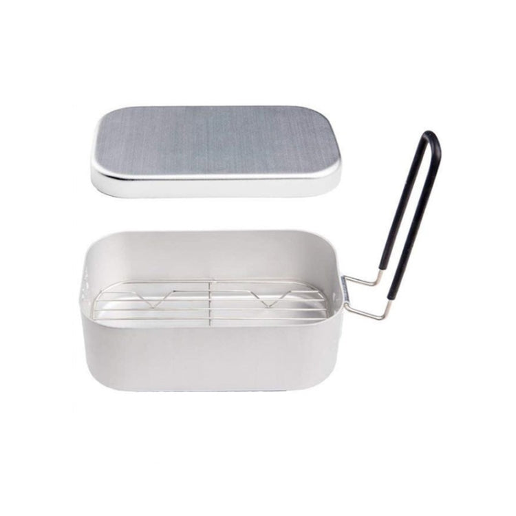 戶外旅遊野營露營飯盒 便攜可摺疊鋁飯盒 復古飯盒小號