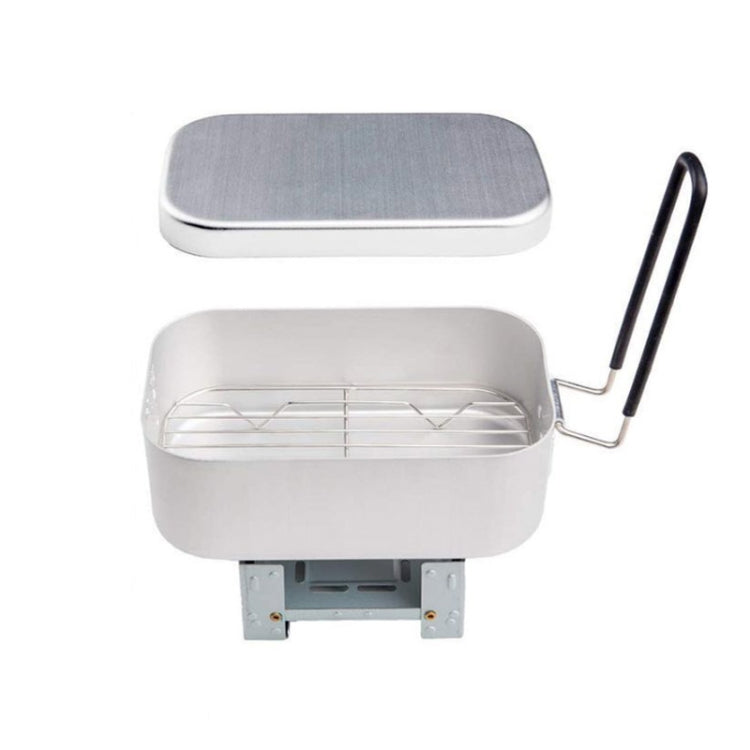 戶外旅遊野營露營飯盒 便攜可摺疊鋁飯盒 復古飯盒小號