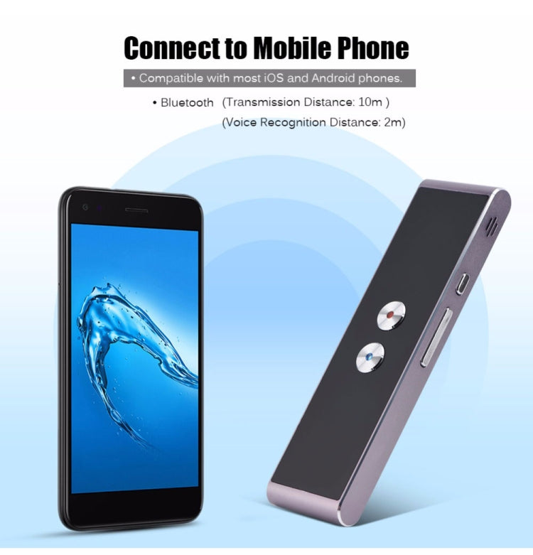 T8 口袋語言翻譯語音30種語言雙向實時對講便攜式翻譯器用於個人學習旅行