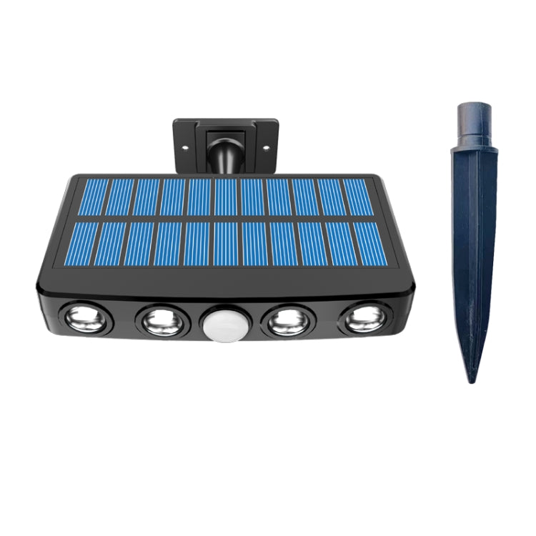 帶地插免布線紅外感應防水太陽能照明壁燈