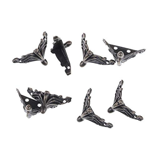 10 PCS 古董青銅首飾禮品盒木箱裝飾腳腿角保護墊