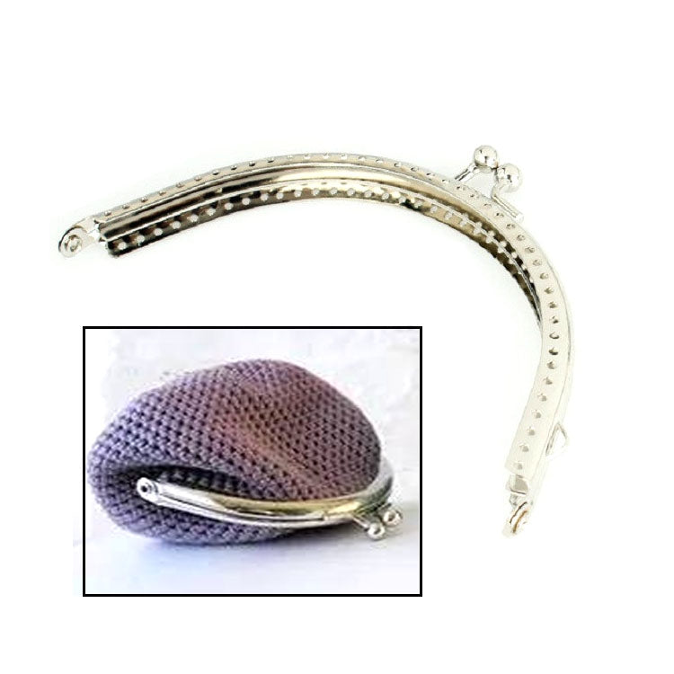 Handmade Vintage Embossed Square Semi-circular Coin Purse Handbag Handle