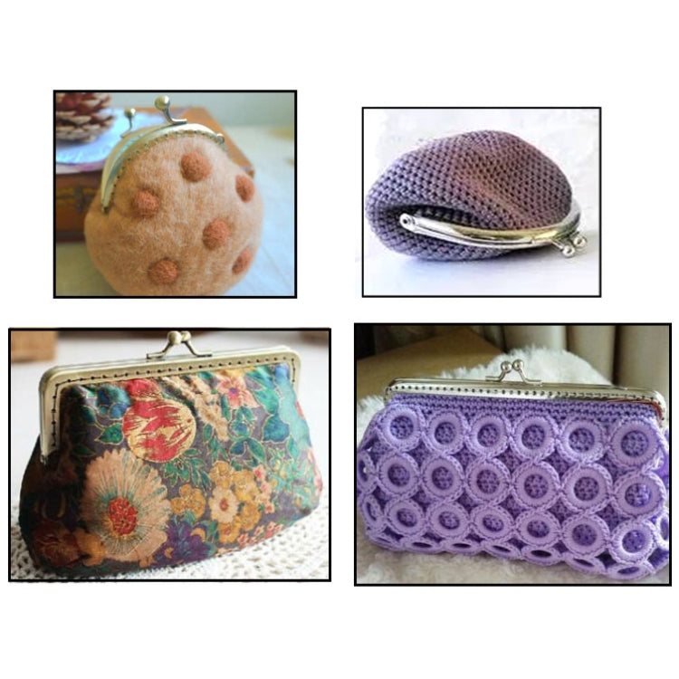 Handmade Vintage Embossed Square Semi-circular Coin Purse Handbag Handle