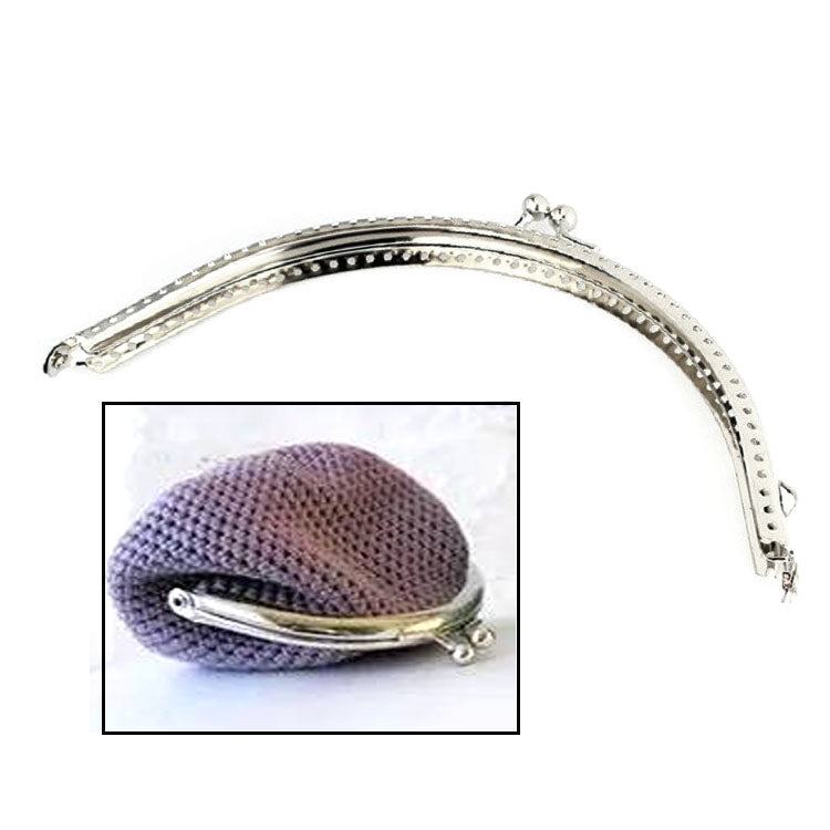 Handmade Vintage Embossed Square Semi-circular Coin Purse Handbag Handle