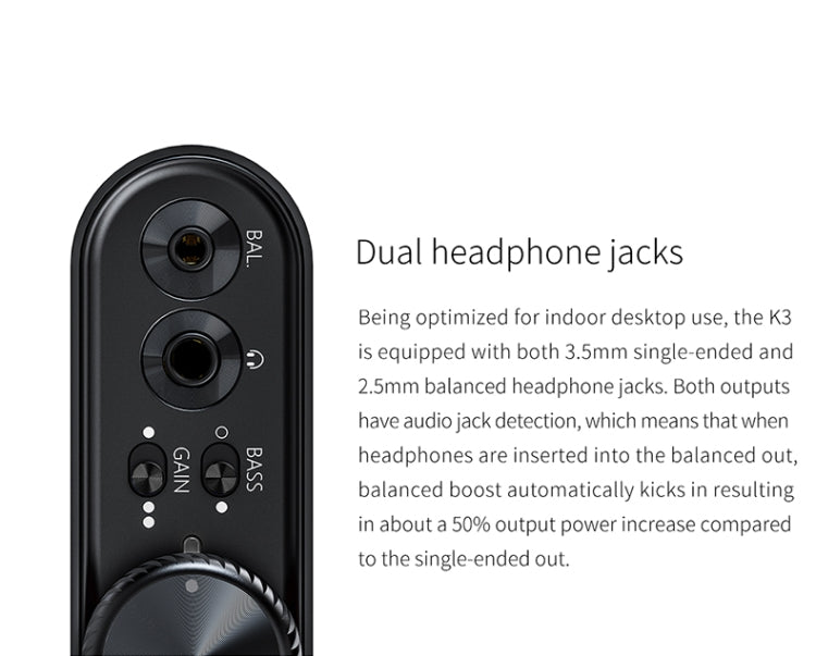 FiiO K3便攜式耳機放大器用於PC的DSD USB DAC，支持COAXIAL / OPTICAL / 2.5 BALANCE