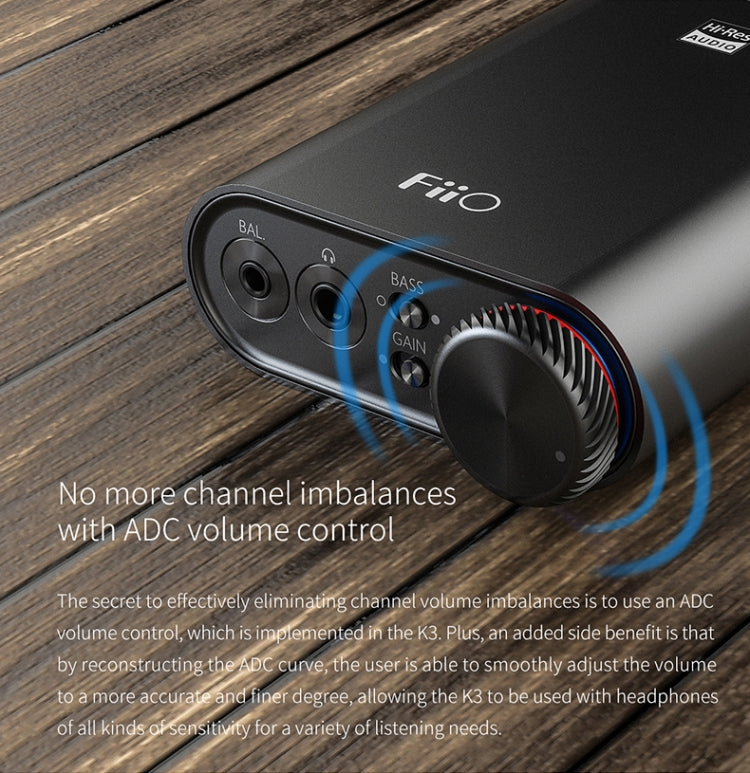 FiiO K3便攜式耳機放大器用於PC的DSD USB DAC，支持COAXIAL / OPTICAL / 2.5 BALANCE