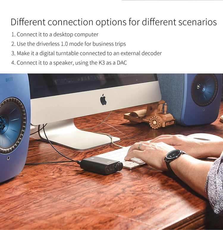 FiiO K3便攜式耳機放大器用於PC的DSD USB DAC，支持COAXIAL / OPTICAL / 2.5 BALANCE