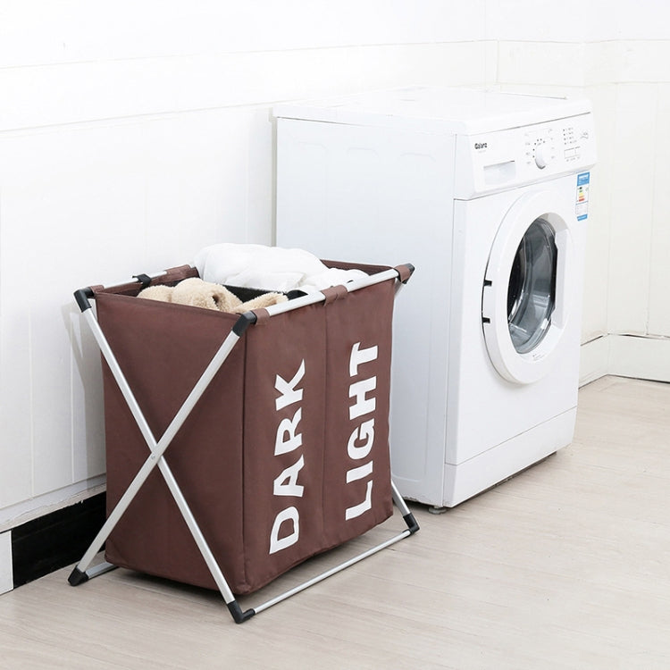 兩格牛津布洗衣籃 臟衣服防水收納可摺疊籃 浴室臟衣籃