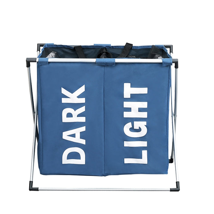 兩格牛津布洗衣籃 臟衣服防水收納可摺疊籃 浴室臟衣籃