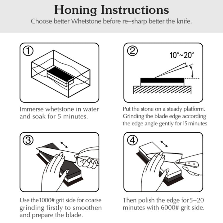 1000/6000紅白磨刀石雙面竹底座套裝