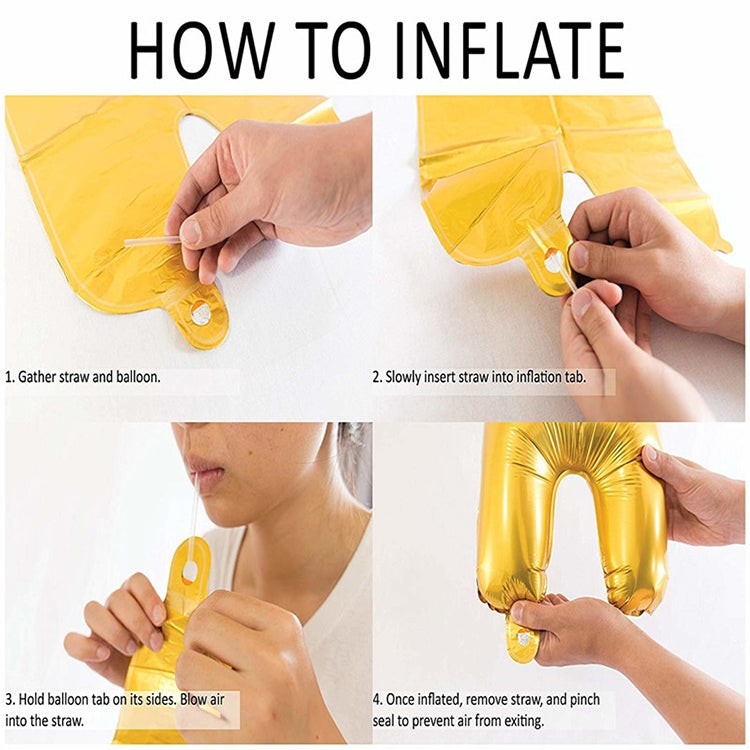 2 PCS 40英寸鋁箔数字氣球 生日婚禮訂婚派對裝飾兒童球用品