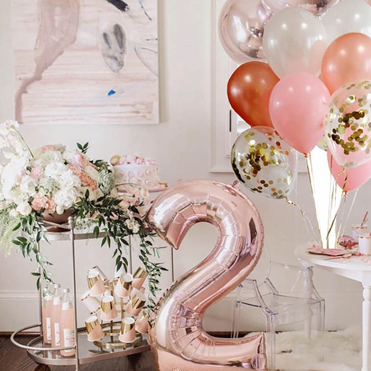 2 PCS 40英寸鋁箔数字氣球 生日婚禮訂婚派對裝飾兒童球用品