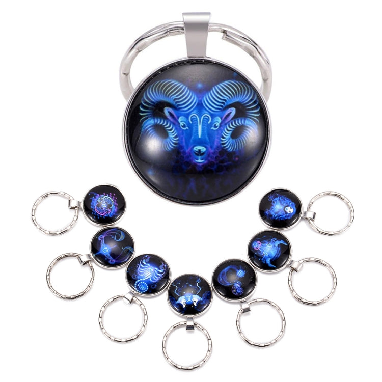 十二生肖鑰匙扣12星座吊墜單面鑰匙圈