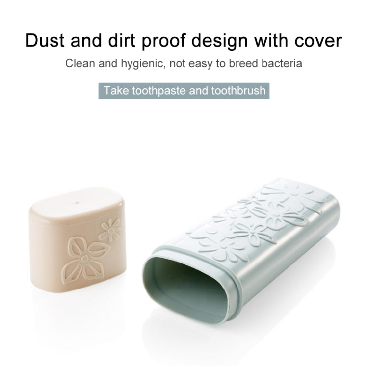 便攜式花雕牙刷架 戶外家用牙膏收納盒洗漱杯