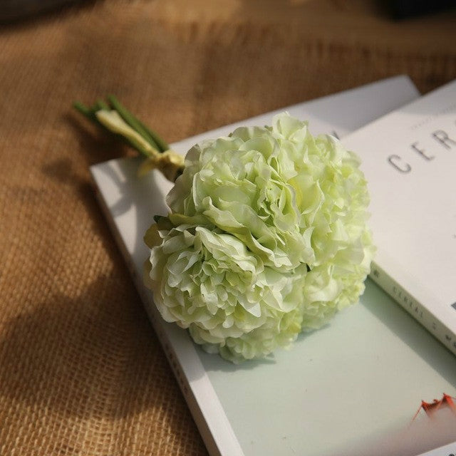 5頭假花人造牡丹花束適用於婚禮和居家裝飾