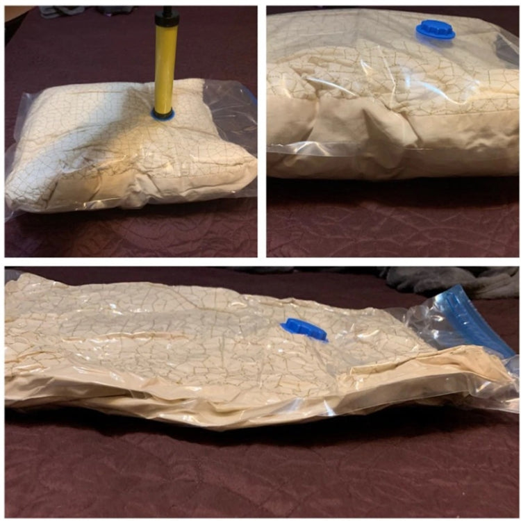 3 PCS 熱真空袋收納袋透明邊框可摺疊超大密封壓縮旅行節省空間袋