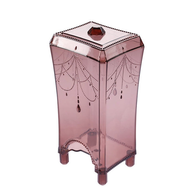 桌面化妝棉收納盒塑料透明盒