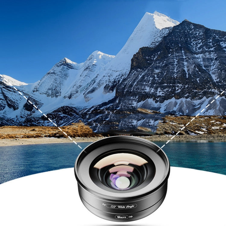 APEXEL APL-HD52IN1WM 二合一 無畸變高清120度廣角+10X微距通用單反外置手機鏡頭套裝