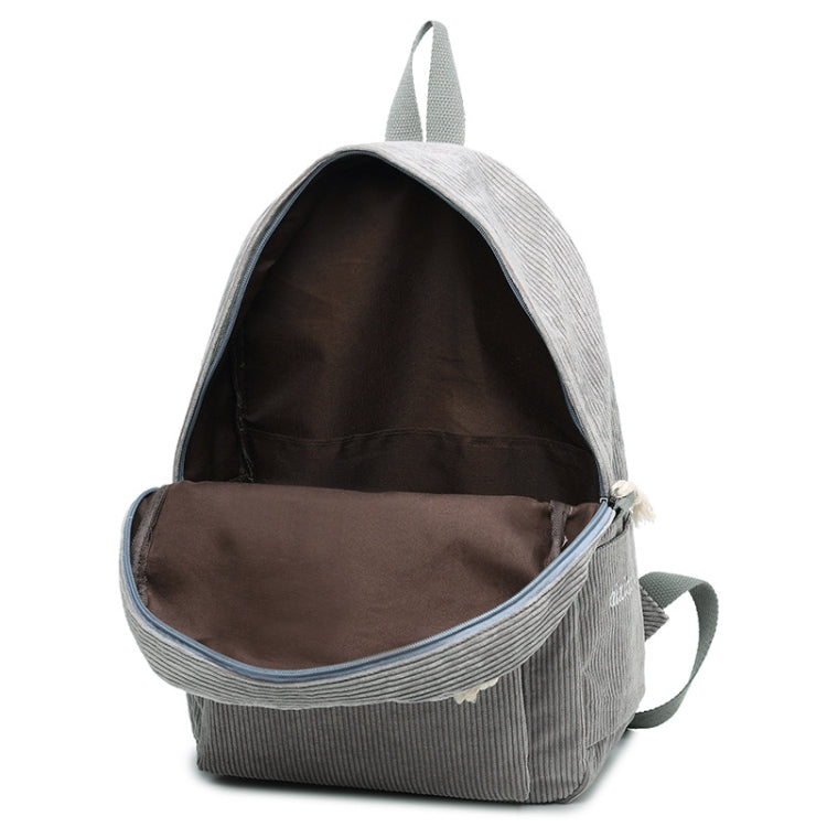 女士柔軟燈芯絨設計學校背包