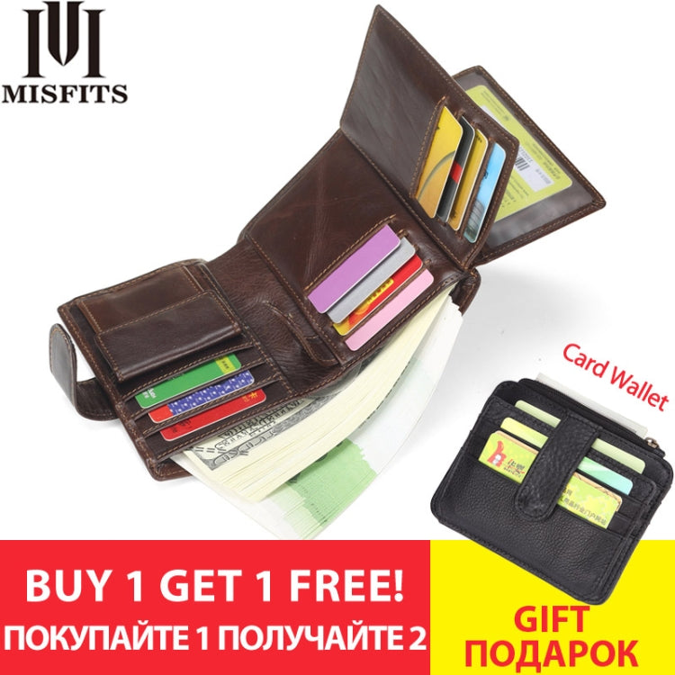 男士復古真皮短款多功能牛皮零錢包相片卡包