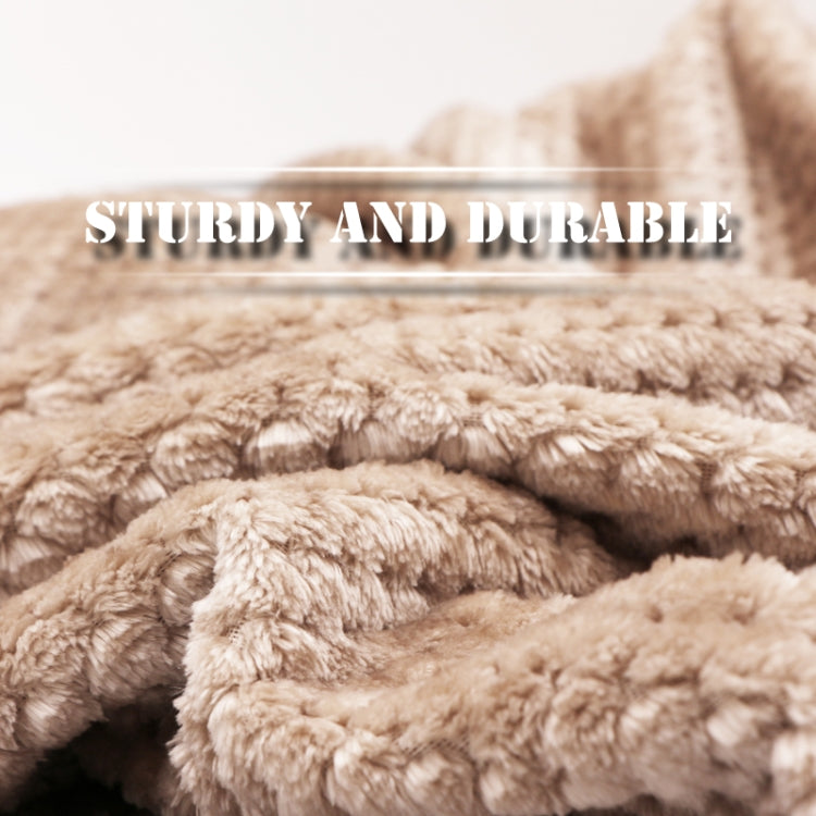 加厚純色網眼菠蘿格毛毯法蘭絨蓋毯珊瑚絨 空調沙發套冬季保暖床單易洗人造毛皮毯