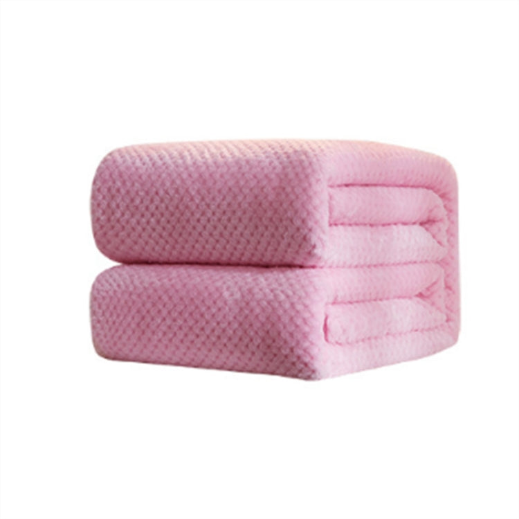 加厚純色網眼菠蘿格毛毯法蘭絨蓋毯珊瑚絨 空調沙發套冬季保暖床單易洗人造毛皮毯