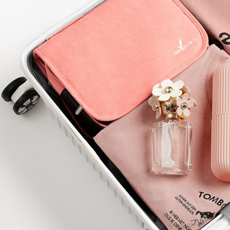 信天游 旅行收納防水PU化妝包多功能摺疊大容量洗漱包