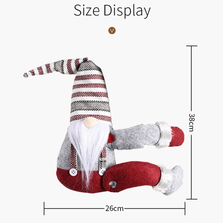 聖誕節裝飾用品 條紋帽森林老人側抱窗帘門帘扣