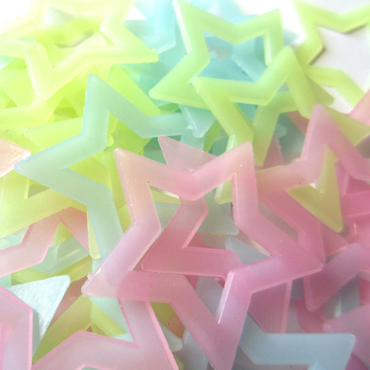 100PC 兒童卧室發光牆貼星