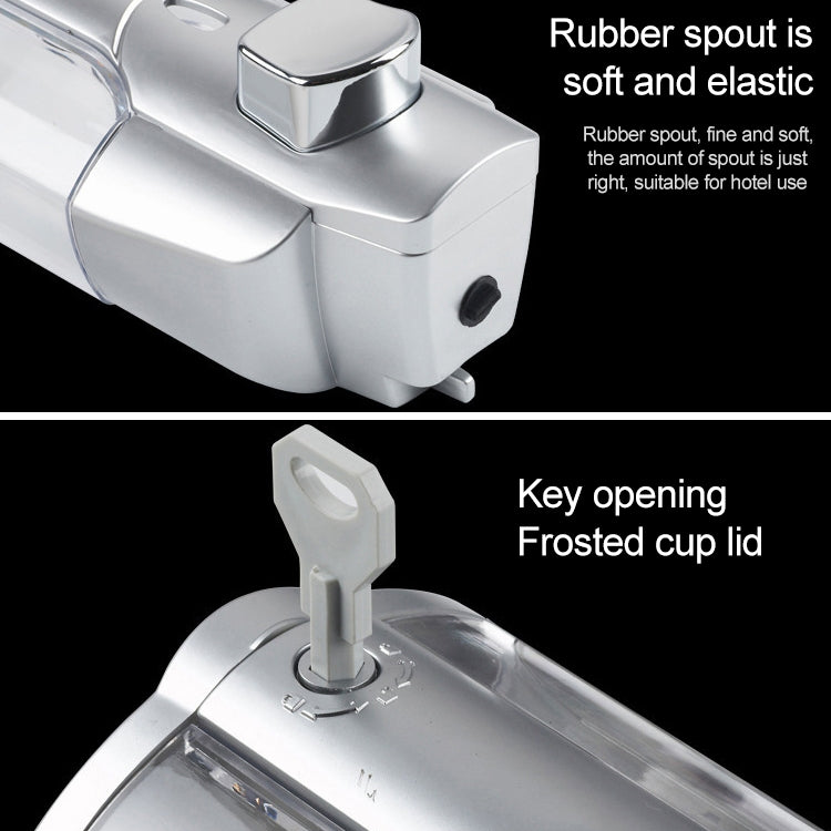 壁掛塑料手動單頭皂液盒酒店皂液器