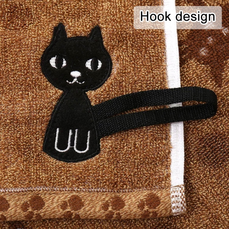 可愛小貓圖案打印棉柔軟兒童毛巾l家用面巾卡通貓棉毛巾