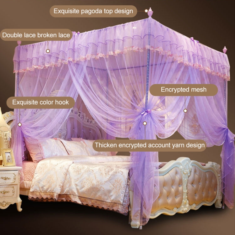 宮廷風加密落地式不銹鋼三開門蚊帳