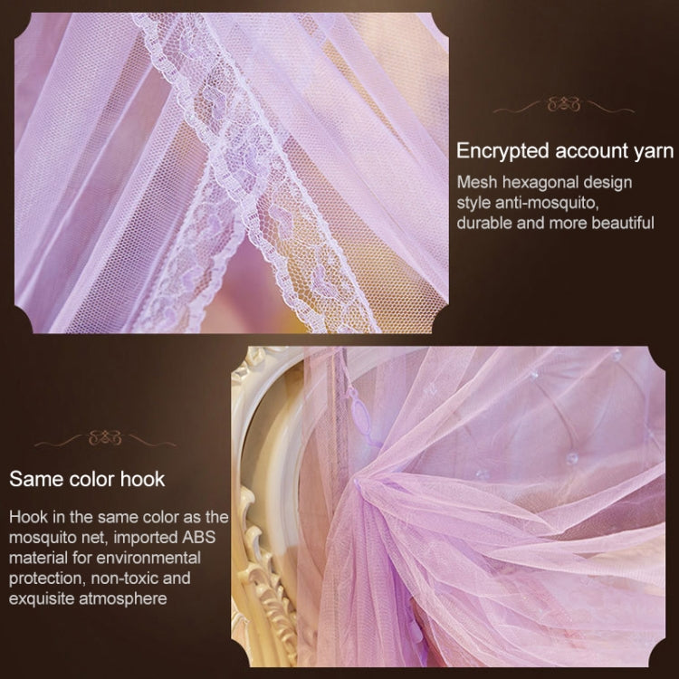 宮廷風加密落地式不銹鋼三開門蚊帳
