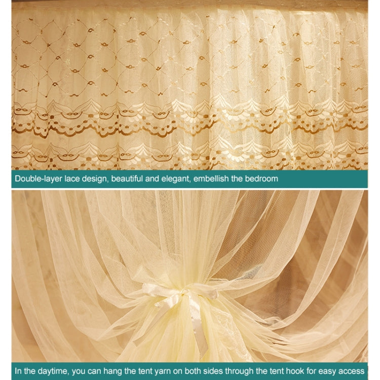 U型三開門不銹鋼管落地蚊帳