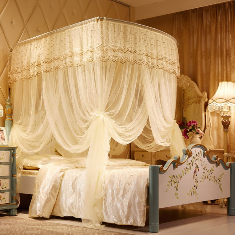 U型三開門不銹鋼管落地蚊帳