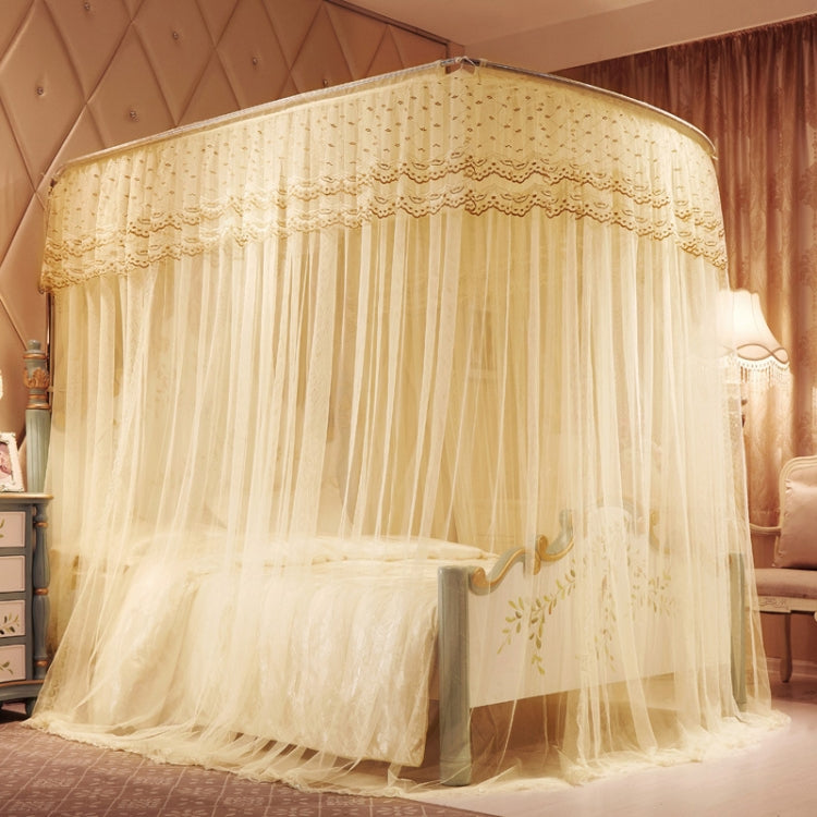 U型三開門不銹鋼管落地蚊帳