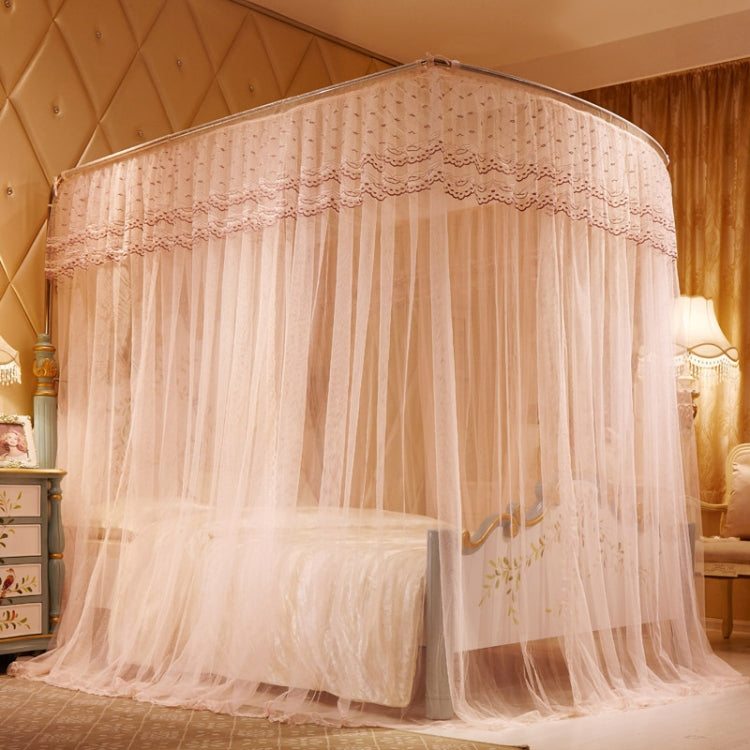 U型三開門不銹鋼管落地蚊帳