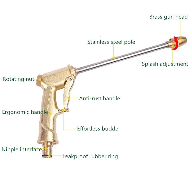 電鍍加長桿洗車水槍家用刷車槍園林澆花槍