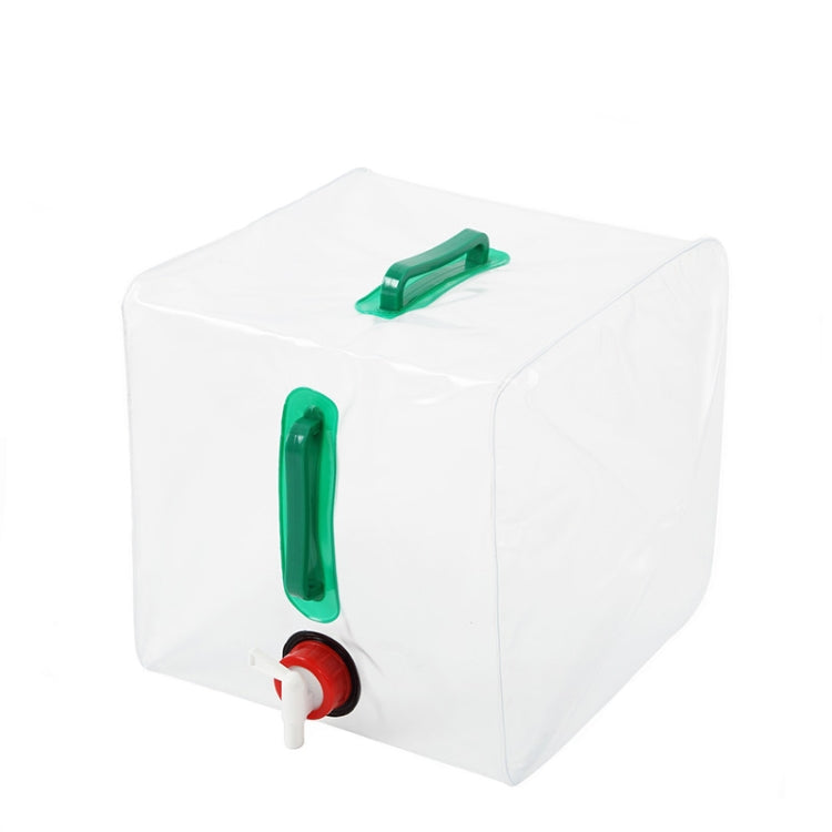 戶外野營20L摺疊水桶透明塑料摺疊水袋