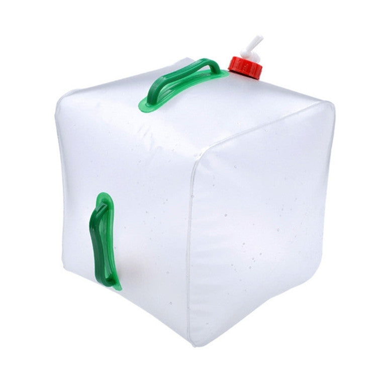 戶外野營20L摺疊水桶透明塑料摺疊水袋